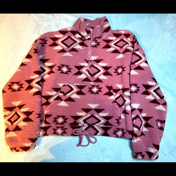 Pink Rose-Aztec Print Sweater - Picture 1 of 5